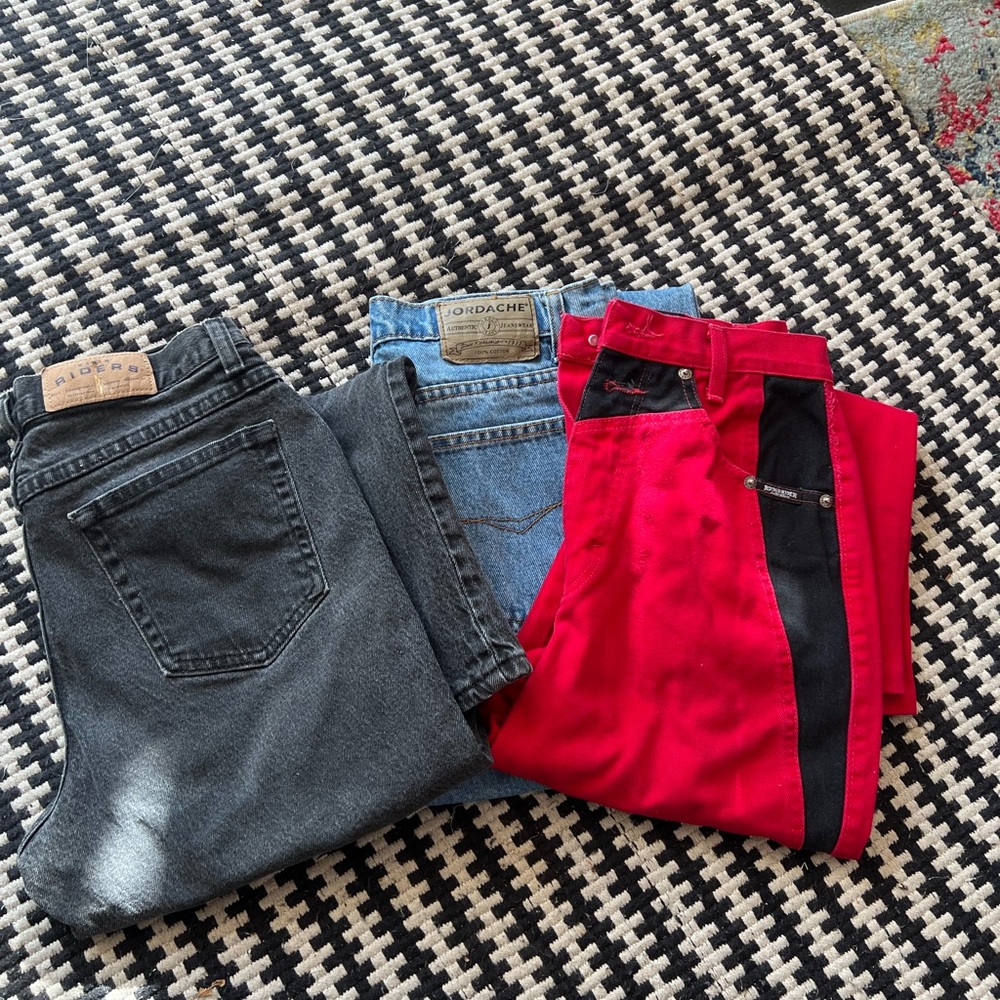 Lot of Denim RoughRiders Vtg Jordache, Riders